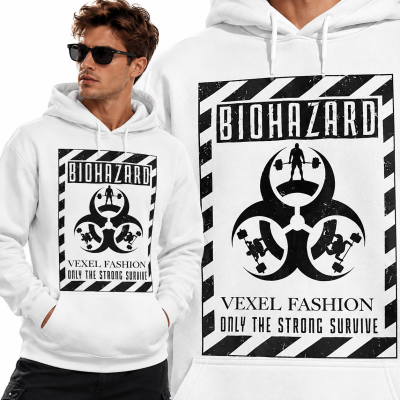 BLUZA Z KAPTUREM NA SIŁOWNIĘ  BIOHAZARD